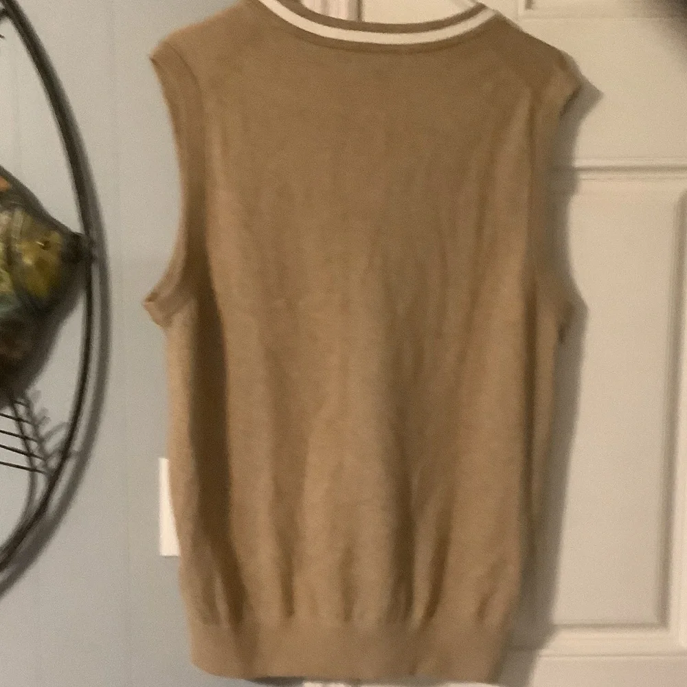 Nautica Navtech Mens Tan golf‎ sweater vest, M